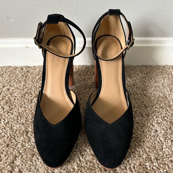 Soludos Collette Heels in Black Suede Size 8 - Picture 5 of 12